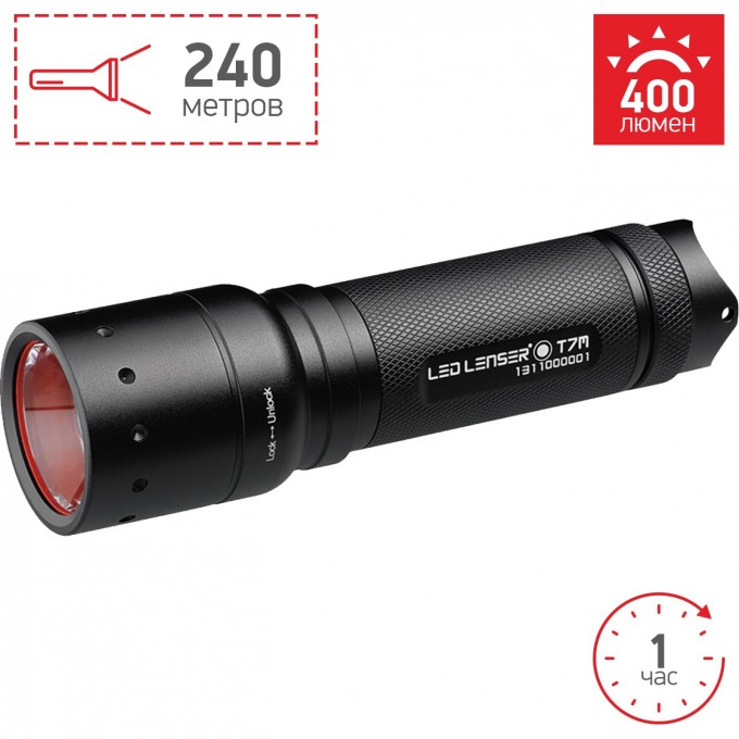 Фонарь повышенной яркости LED LENSER T7M 9807-M