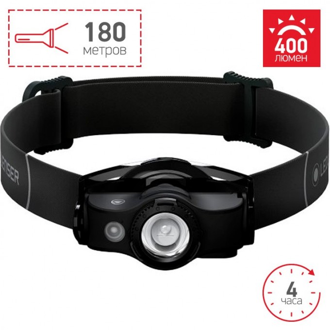 Налобный фонарь LED LENSER MH4 черный 502151