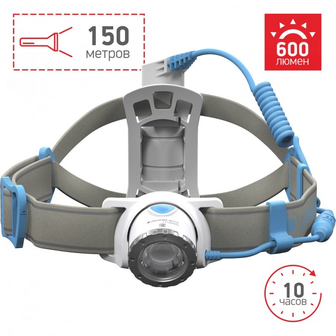 Cветодиодный налобный фонарь LED LENSER NEO 10R синий 500917